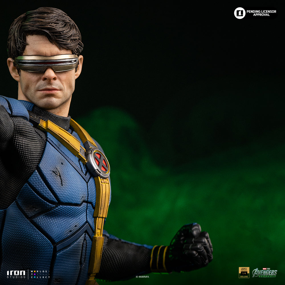Iron Studios Cyclops Legacy Replica 1/4 Statue, Deluxe Ver statue - hand-painted detail view 2