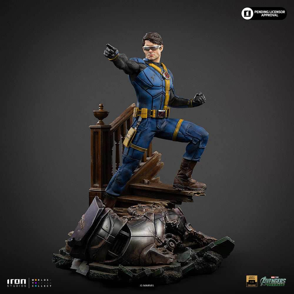 Iron Studios Cyclops Legacy Replica 1/4 Statue, Deluxe Ver statue - unpainted prototype detail view, pointing hand part 6