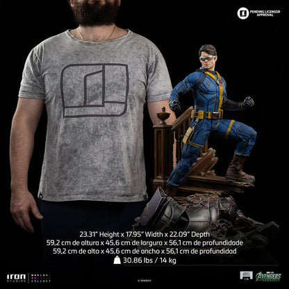 Iron Studios Cyclops Legacy Replica 1/4 Statue, Regular Ver statue - scale size comparison with ruler