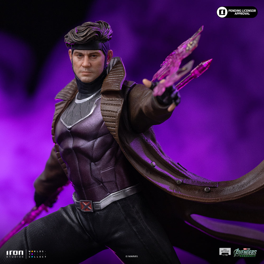 Iron Studios Gambit Avengers: Doomsday BDS 1/10 statue - hand-painted detail view 1