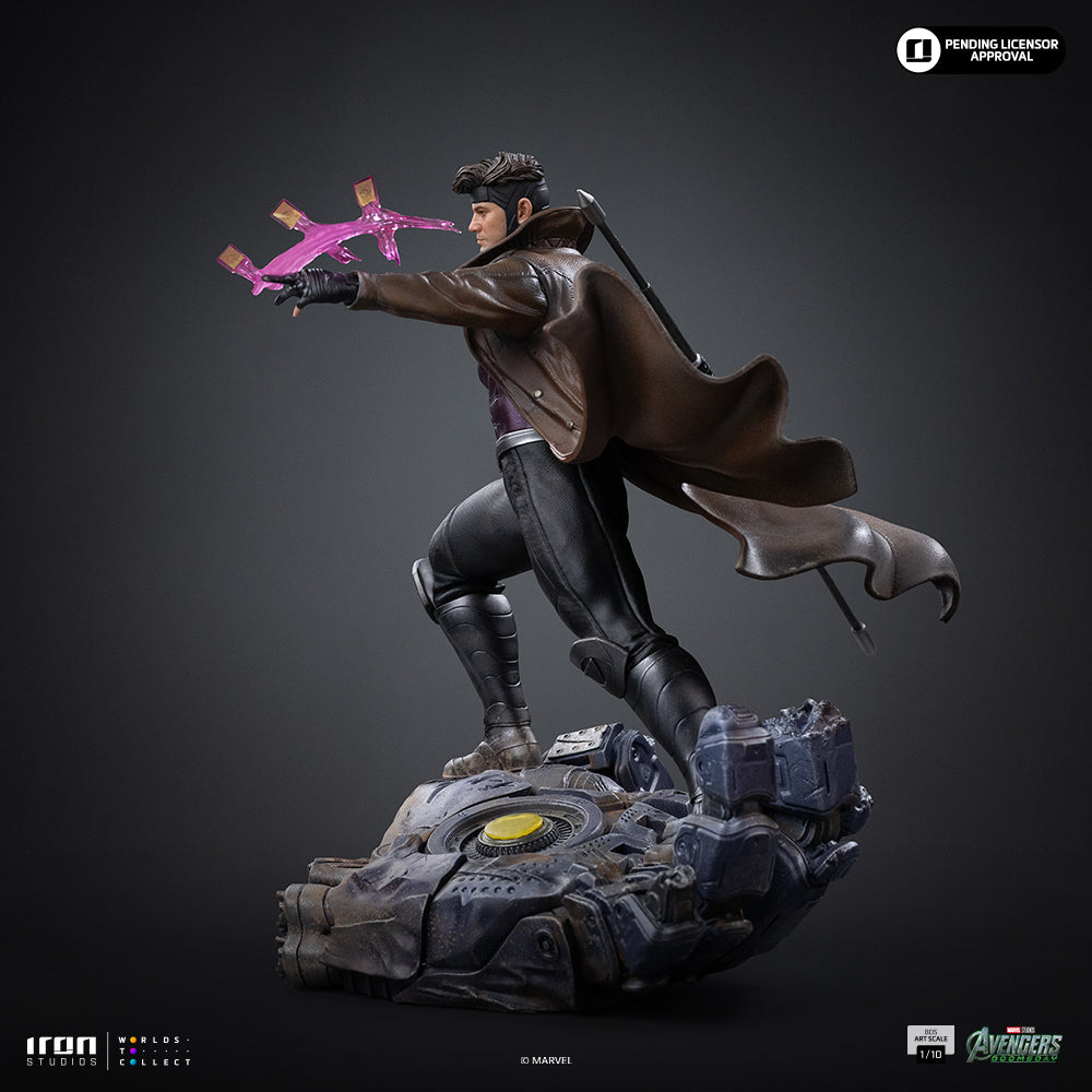 Iron Studios Gambit Avengers: Doomsday BDS 1/10 statue - unpainted prototype detail view 5