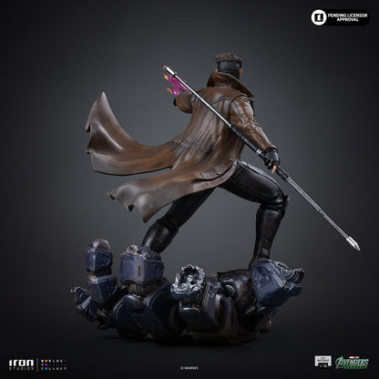 Iron Studios Gambit Avengers: Doomsday BDS 1/10 statue - unpainted prototype detail view 9