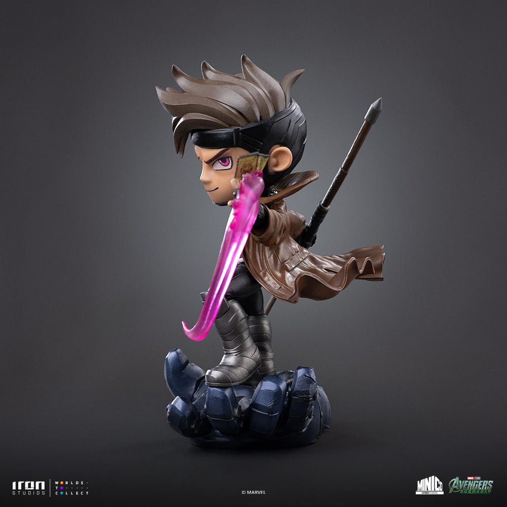 Iron Studios Gambit Avengers: Doomsday MiniCo statue - unpainted prototype detail view 2