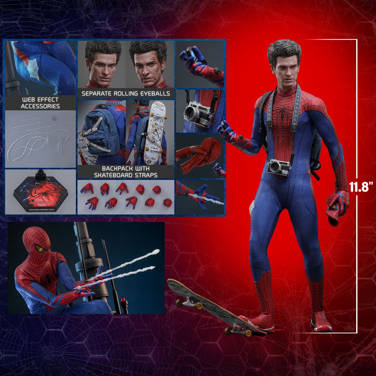 Hot Toys The Amazing Spider-Man 1/6 Scale Action Figure