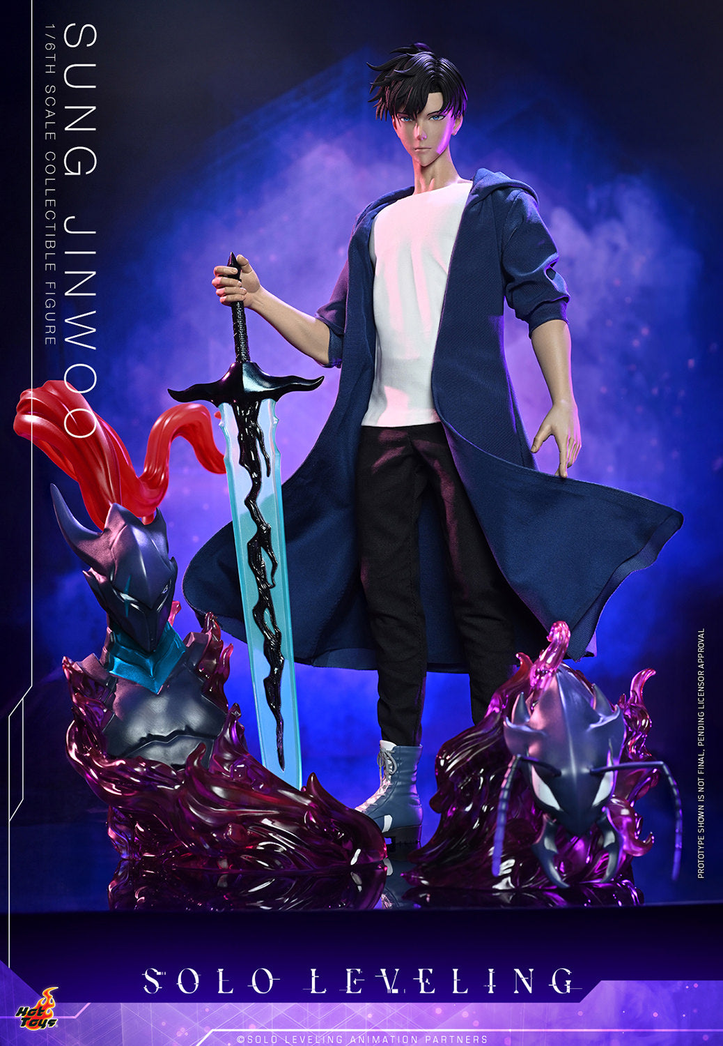 Hot Toys Sung Jinwoo Solo Leveling 1/6 scale figure — weapon arsenal