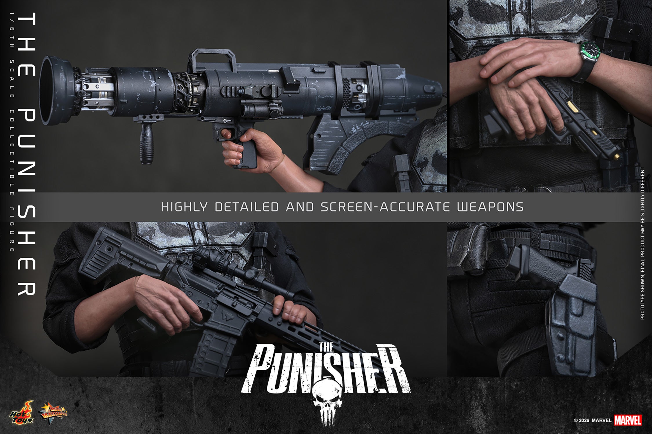 Hot Toys The Punisher 1/6 scale figure — head sculpt detail