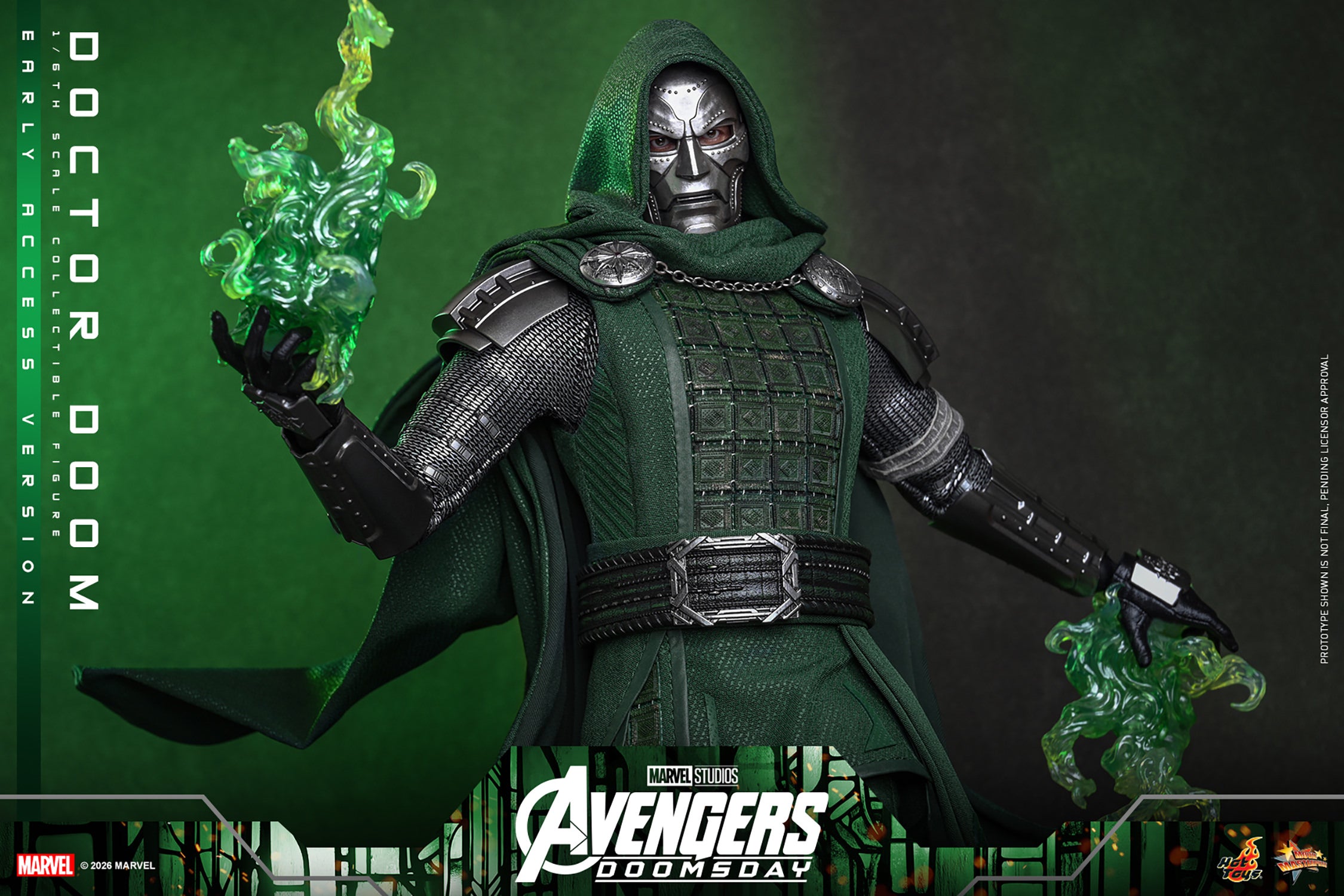 Hot Toys Doctor Doom Avengers Doomsday 1/6 scale figure — full accessory set