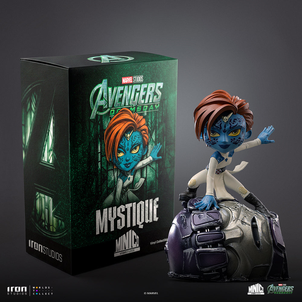Iron Studios Mystique Avengers: Doomsday MiniCo statue - front view on white background