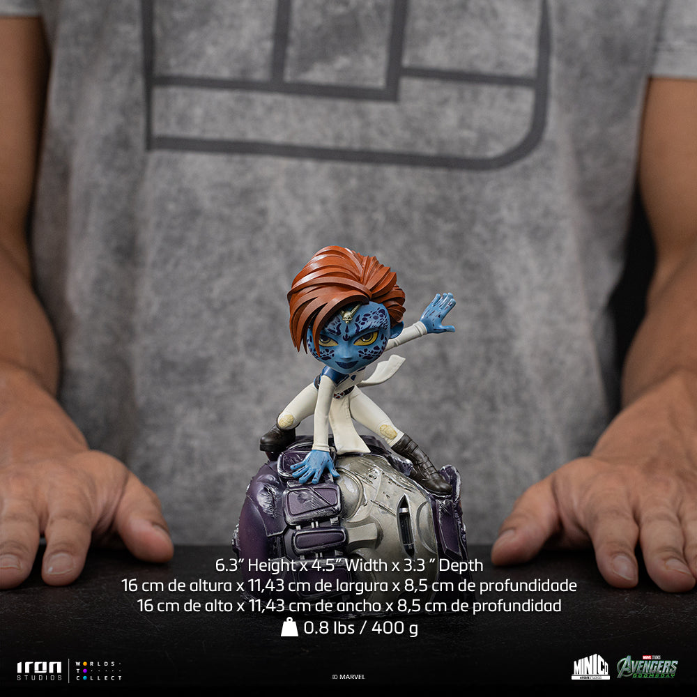 Iron Studios Mystique Avengers: Doomsday MiniCo statue - scale size comparison with ruler