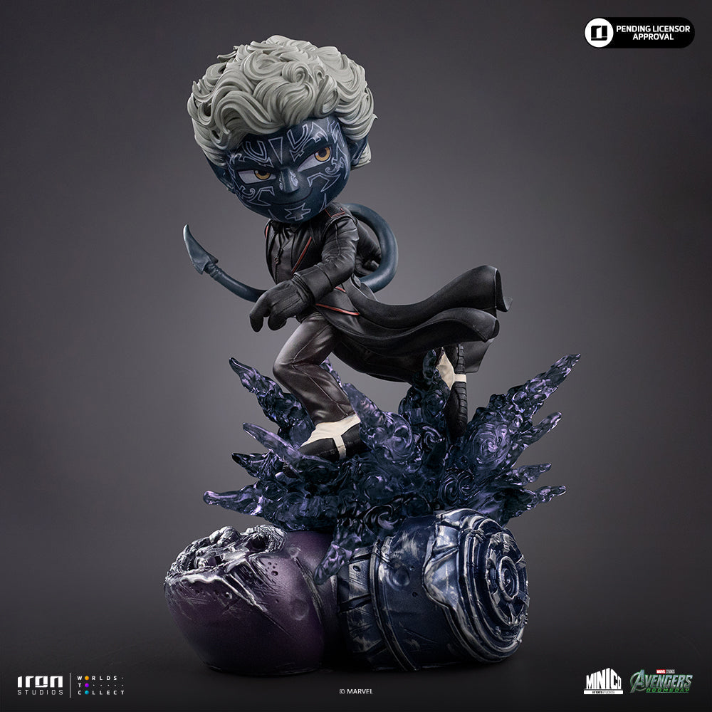 Iron Studios Nightcrawler Avengers: Doomsday MiniCo statue - unpainted prototype detail view 1