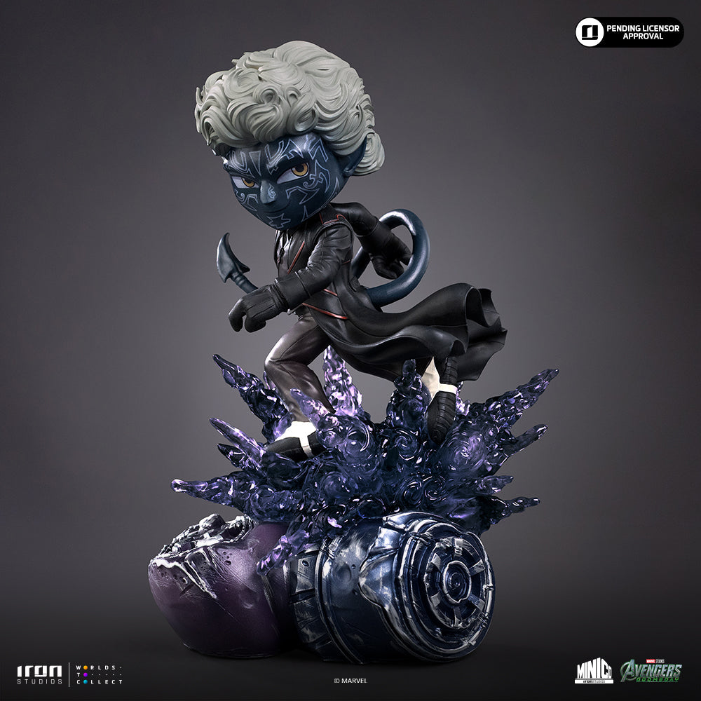 Iron Studios Nightcrawler Avengers: Doomsday MiniCo statue - unpainted prototype detail view 2