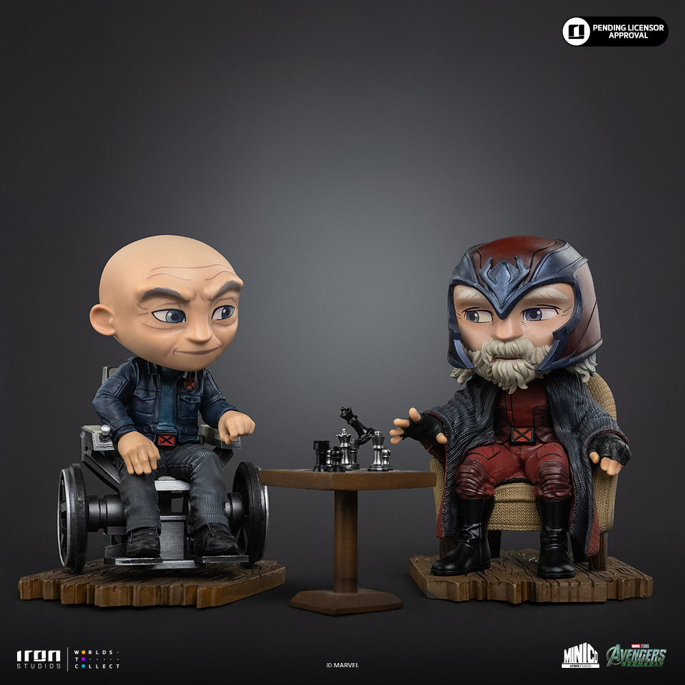 Iron Studios Professor X & Magneto Avengers: Doomsday MiniCo statue - unpainted prototype detail view 1