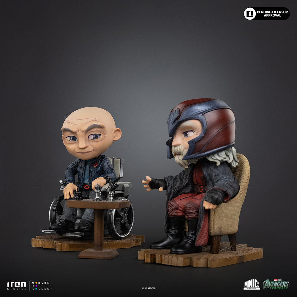 Iron Studios Professor X & Magneto Avengers: Doomsday MiniCo statue - unpainted prototype detail view 2