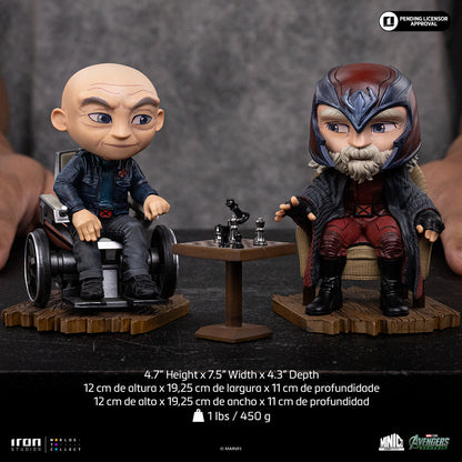 Iron Studios Professor X & Magneto Avengers: Doomsday MiniCo statue - scale size comparison with ruler