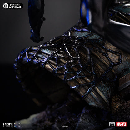Iron Studios Spider-Man Black Suit BDS Art Scale 1/10 statue - hand-painted detail view 5