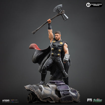 Iron Studios Thor Avengers: Doomsday BDS Art Scale 1/10 statue - unpainted prototype detail view, Mjolnir hammer accessory 4