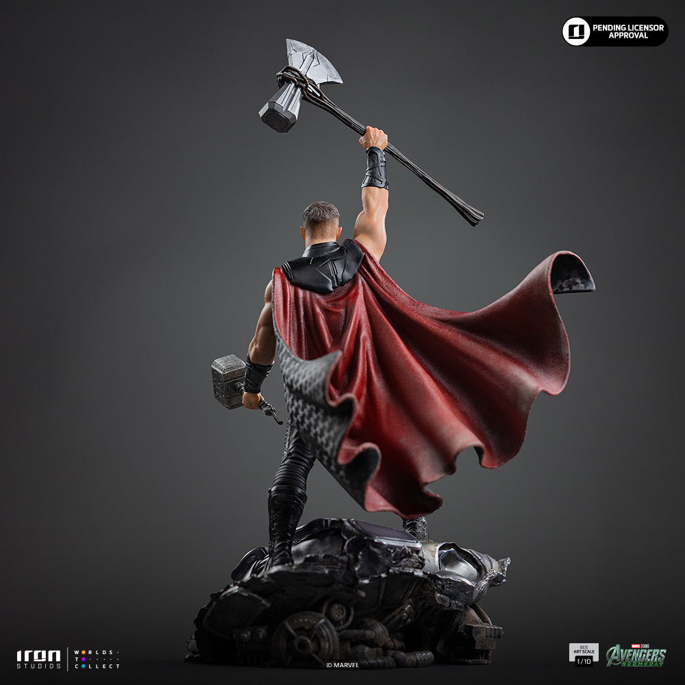 Iron Studios Thor Avengers: Doomsday BDS Art Scale 1/10 statue - unpainted prototype detail view, Mjolnir hammer accessory 9