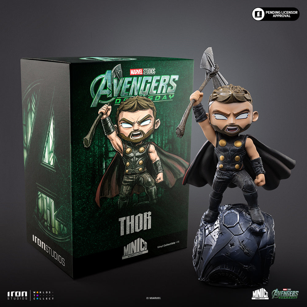 Iron Studios Thor Avengers: Doomsday MiniCo statue - front view on white background