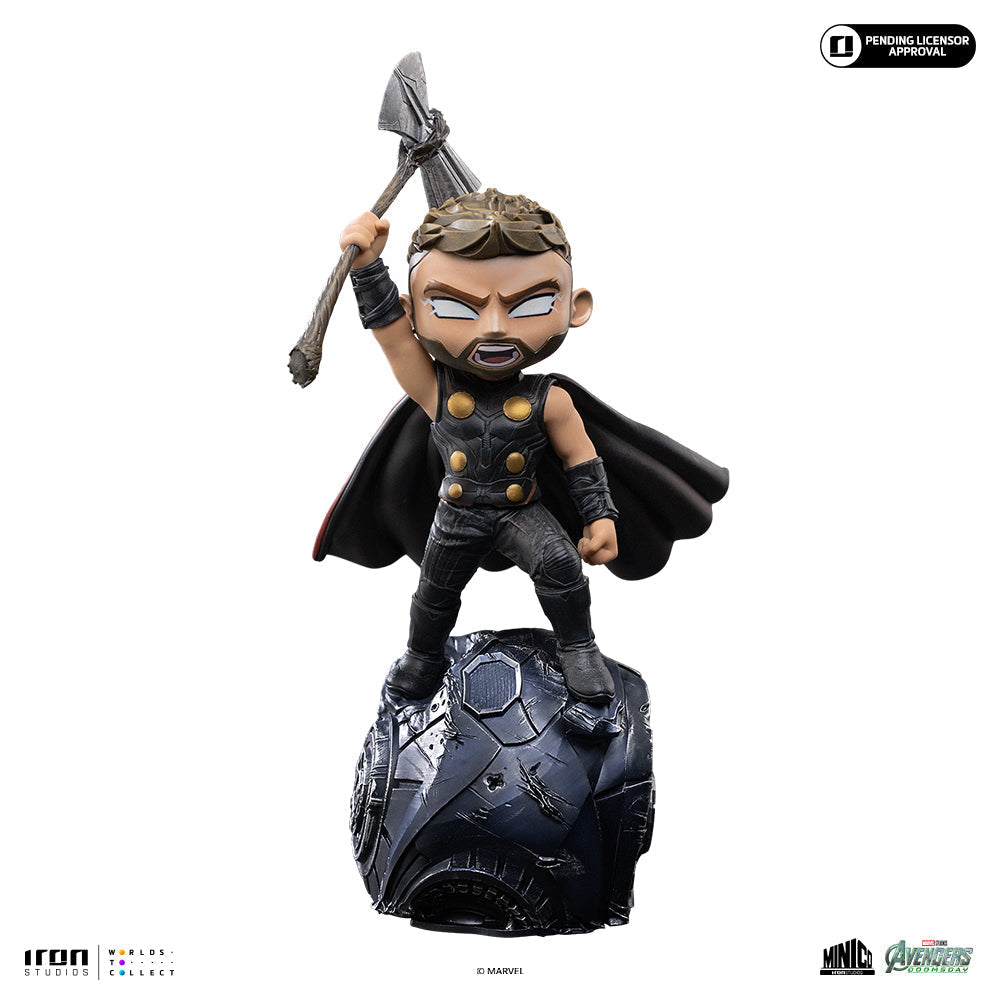 Iron Studios Thor Avengers: Doomsday MiniCo statue - alternate angle view on white background 1