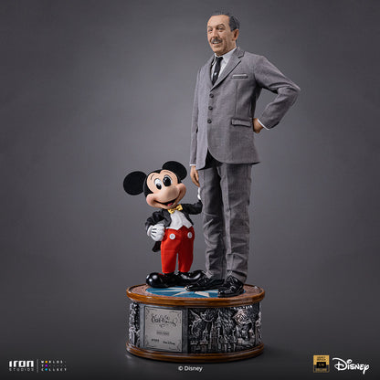 Iron Studios Walt Disney & Mickey Mouse Legacy Replica 1/4 statue - unpainted prototype detail view 2